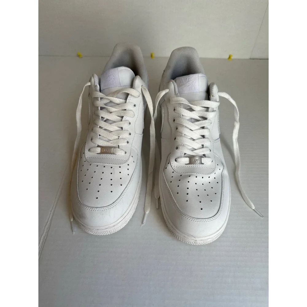 Nike Air Force 1 07 Low Triple White Mens Size 12.5 315122-111 Leather Sneakers⁠
